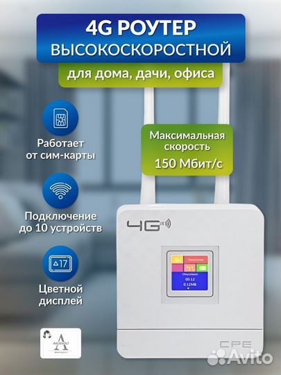 4 G роутер от симкарты для раздачи WI-FI