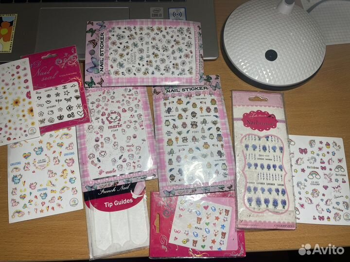 Все для маникюра набор, наклейки, шимеры