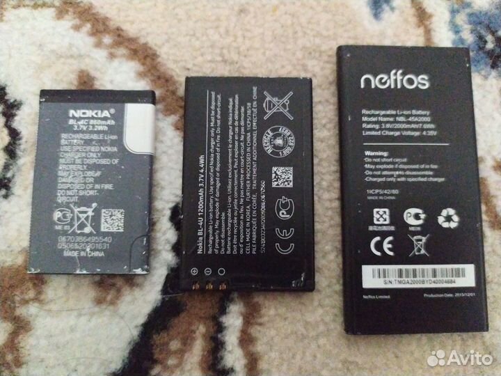 Аккумуляторы для телефонов смартфонов