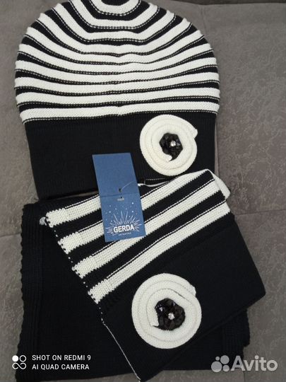 Комплект шапка и шарф женские новые