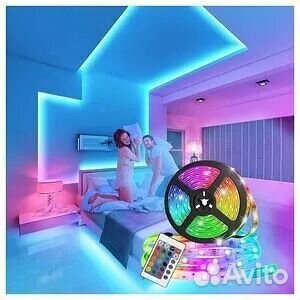 Готовый комплект светодиодная лента на пульте, 5м