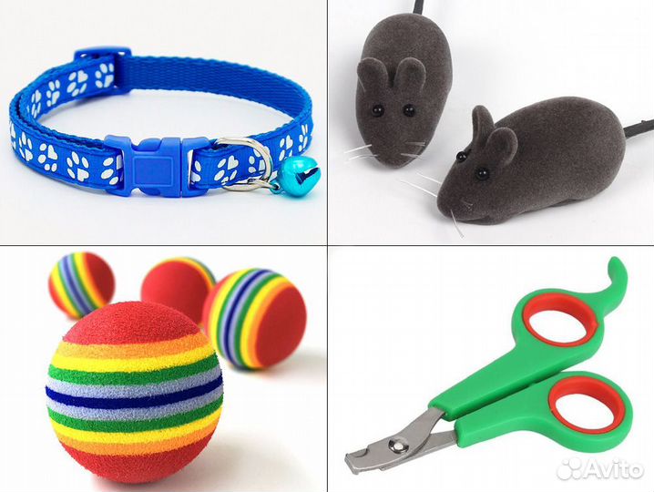 Ошейники и игрушки для кошек