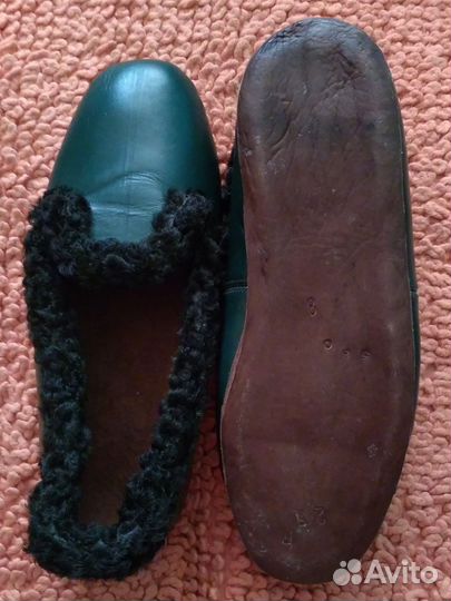Домашние тапочки, кожаные,новые,из СССР