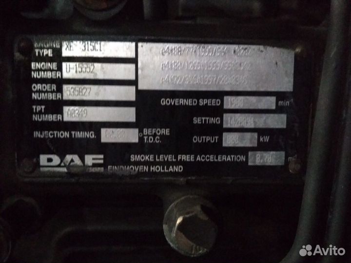 Двигатель двс к Даф хф DAF XF e3 430 лош 2004 год