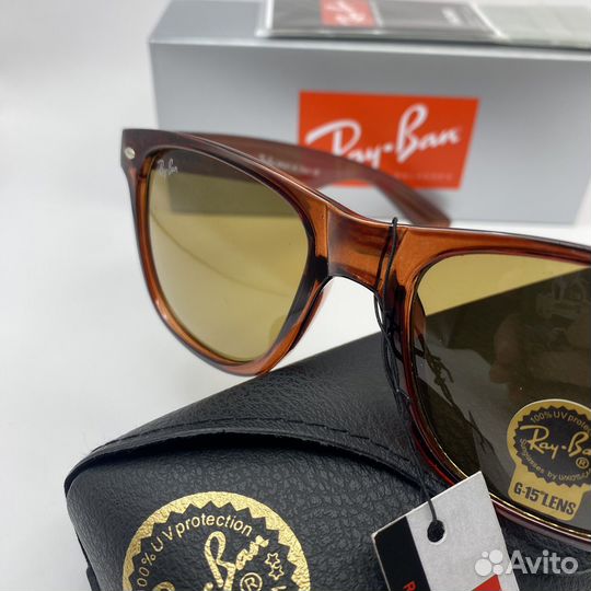 Очки ray ban wayfarer 2140 коричневые стекло