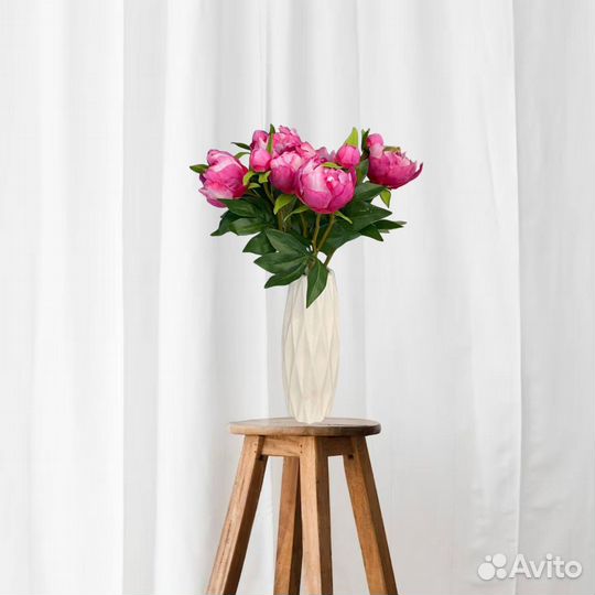 Букет пионов искусственные 5 шт