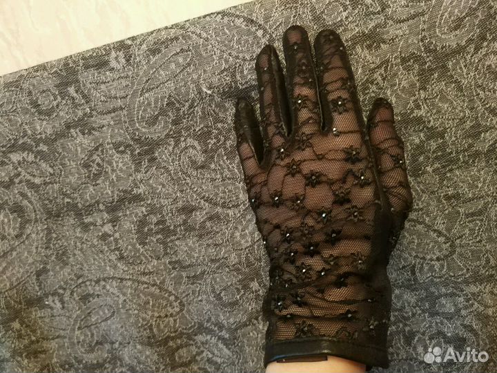 Перчатки кожаные