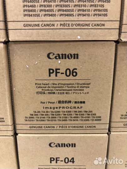 Головки Canon PF-03, PF-04, PF-05,PF-06, PF-10