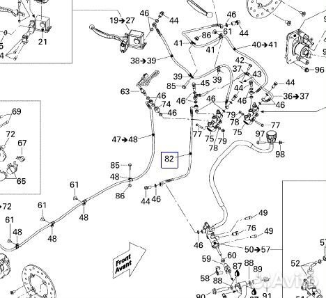 705600701 Шланг тормозной BRP Outlander Renegade