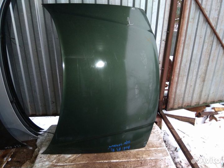 Капот Ауди А3 8Л Audi A3 8L серо-зеленый