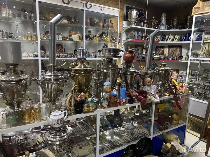 Самовары на дровах.Антикварная лавка