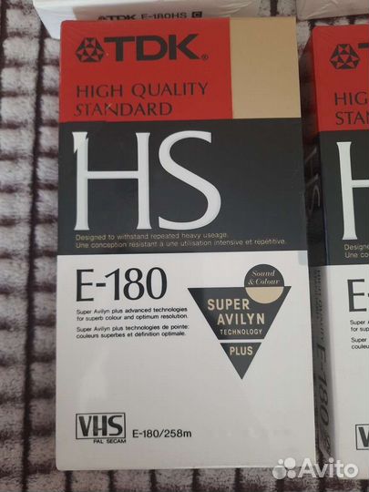 Видеокассеты VHS новые TDK HS E-180