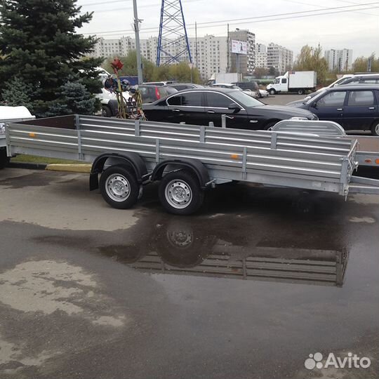 Двухосный прицеп для длинномерных грузов. Доставка
