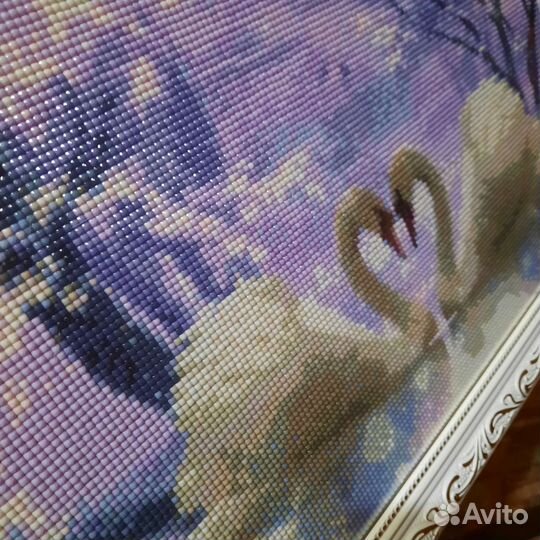 Алмазная мозаика готовая в рамке