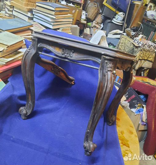 Танкетка-табуретка антикварная и румынский стул