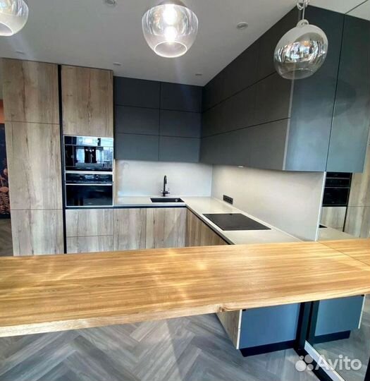 Угловая кухня с мдф фасадами