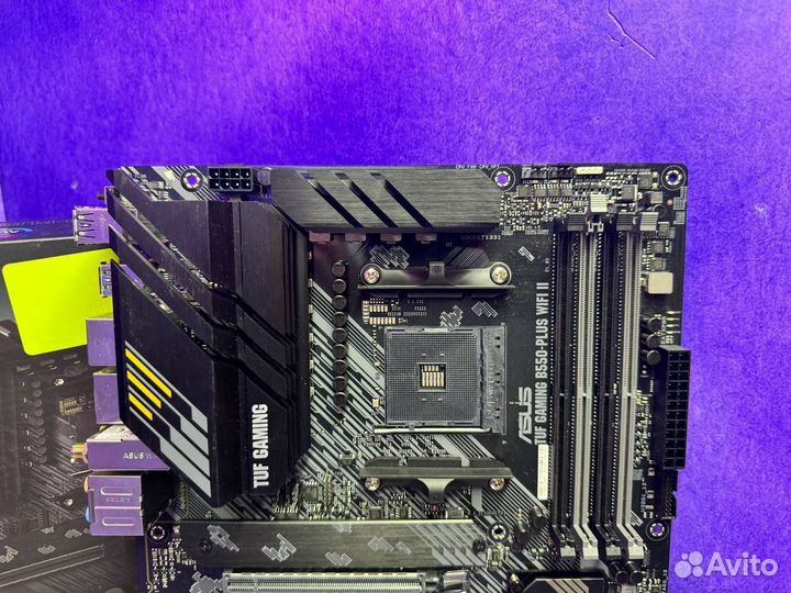 Топовая материнская плата AM4 asus TUF gaming B550