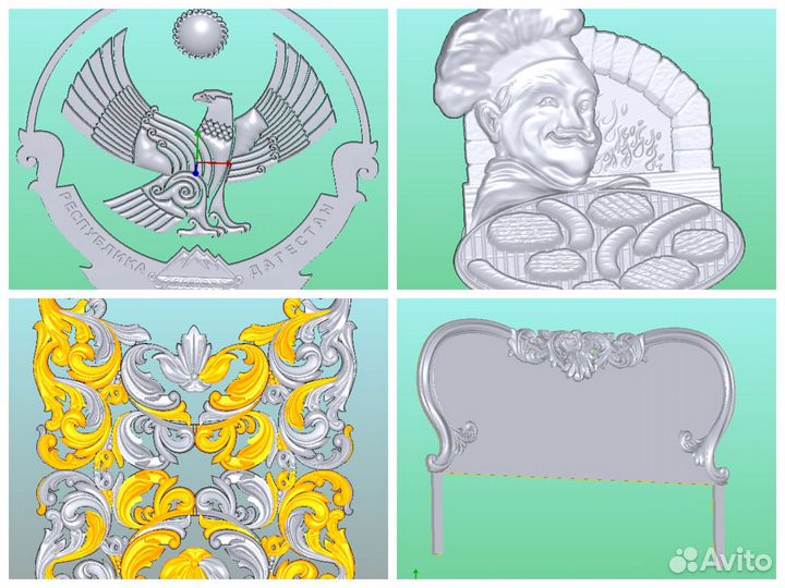 3D и 2D макеты для фрезера чпу и лазера