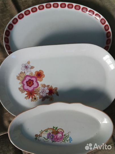 Блюда сервировочные, салатники, тарелки столовые