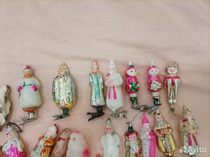 Ватные елочные игрушки СССР