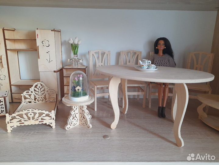 Набор деревянной мебели для кукол