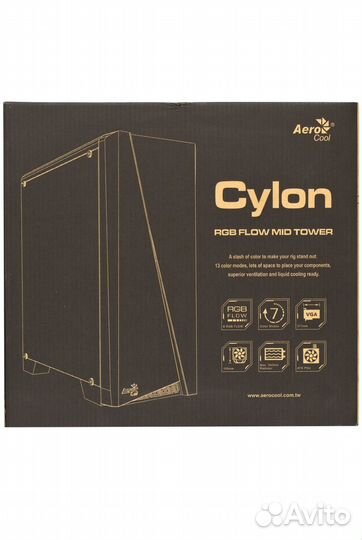 Корпус компьютерный AeroCool Cylon Black (новый)