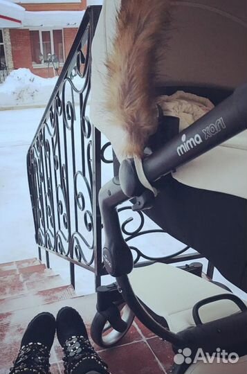 Коляска mima xari 2 в 1 +зимний комплект+подстакан