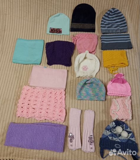 Шапки, шарфы, детские, женские