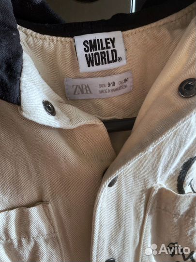 Джинсовая рубашка zara 134-140