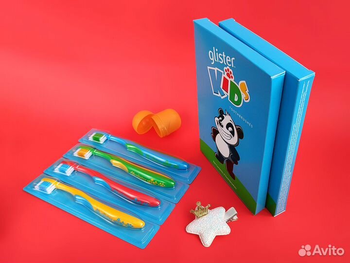 Детские зубные щетки Амвэй Glister Kids уп 4 цвета