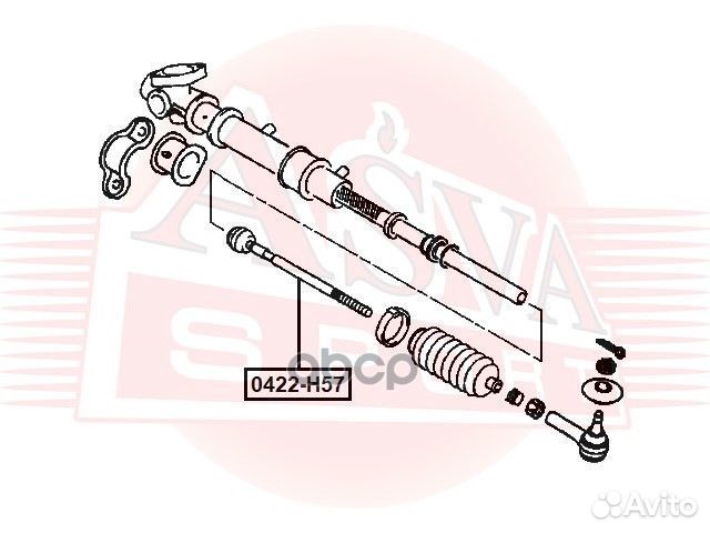 Тяга рулевая перед прав лев Asva 0422-H57 0422-H57