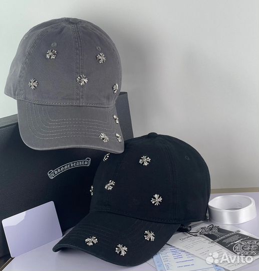 Кепка бейсболка Chrome hearts премиум