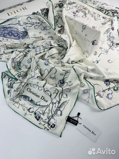 Шелковый платок Dior ландыши