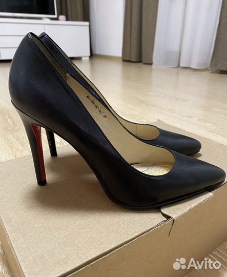 Туфли женские кожаные черные Ria Rosa39 р