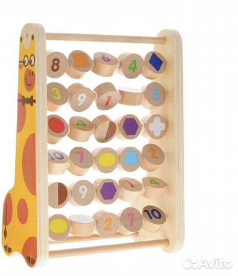 Игрушка из дерева Ученый жираф