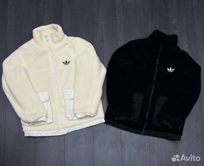 Куртка adidas двухсторонняя барашка