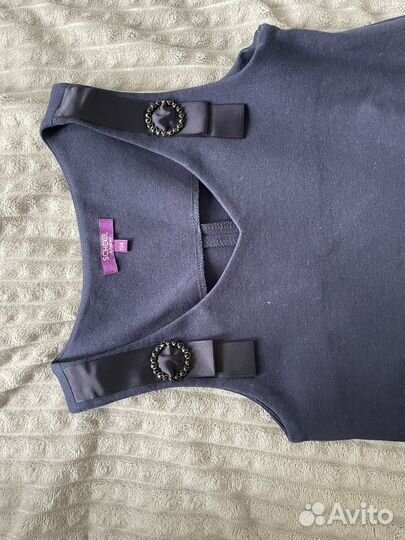 Школьный сарафан синий