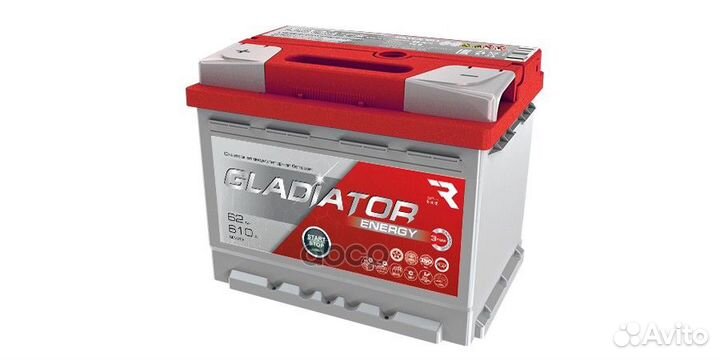 Аккумулятор gladiator Energy 62 Ah, 610 A