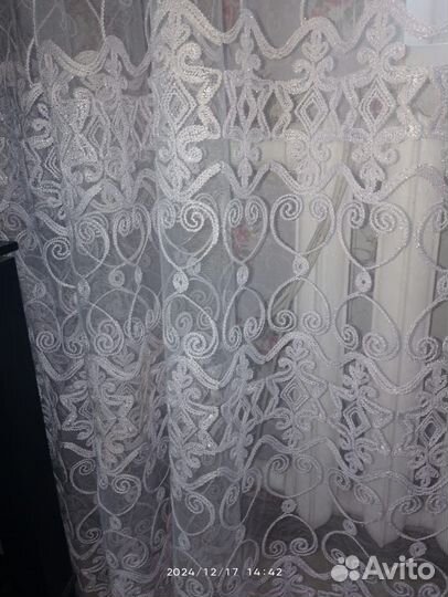 Тюль. Ширина 7.5 м. Высота 3 м