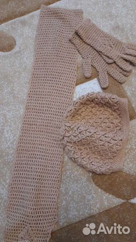 Шарф +перчатки