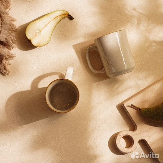 Набор кружек фарфоровых SL Home 'Леггеро', 400 мл, цвет бежевый