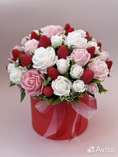 Букет из мыльных роз