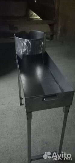 Мангал с печью под казан