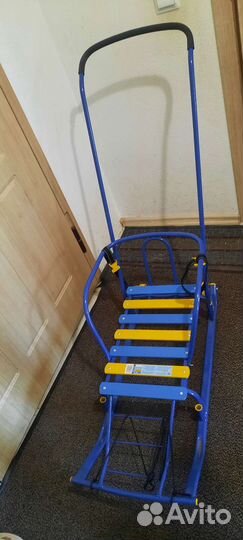 Детские зимние санки на колесах