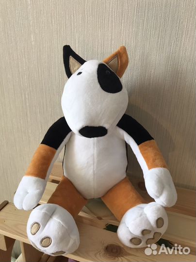 Мягкая игрушка бультерьер 25 см