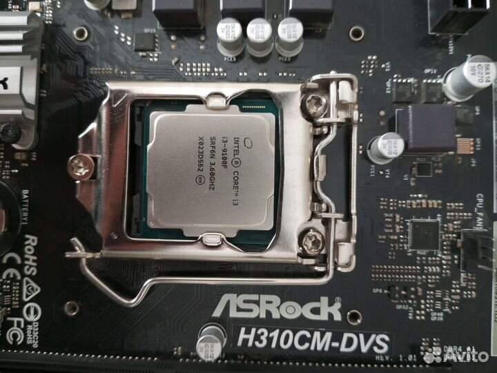 Материнская плата AsRock H310CM-DVS с процессором