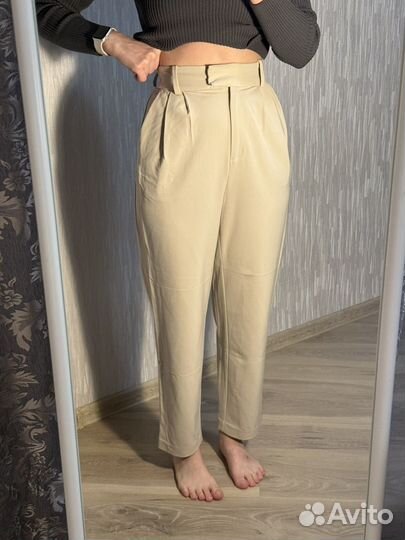 Брюки бежевые h&m xs(34)