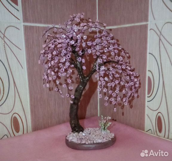 Интерьерные деревья из бисера (в наличии)