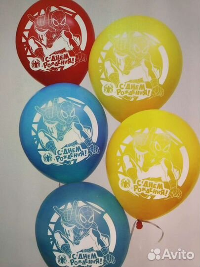 Воздушные шары Человек Паук С Днём рождения