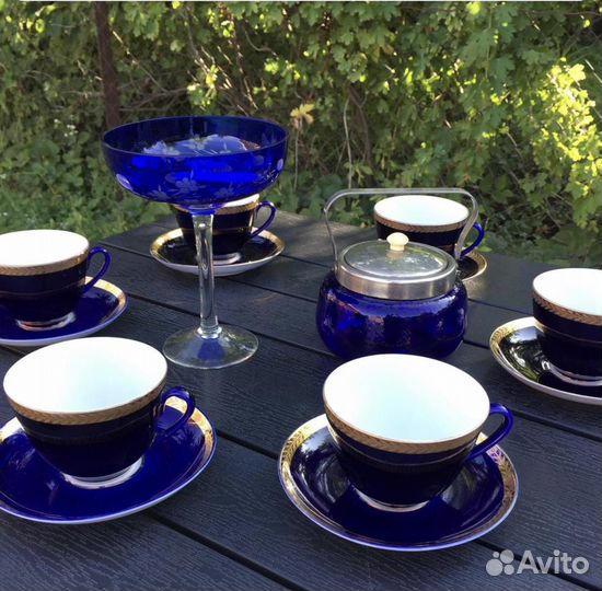 Чайные пары «Золотые колосья» лфз Кобальт